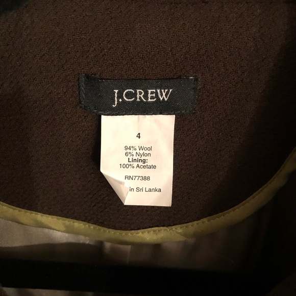 ‼️SOLD‼️ NWOT! J.Crew Brown Wool-Blend Coat - Picture 4 of 7
